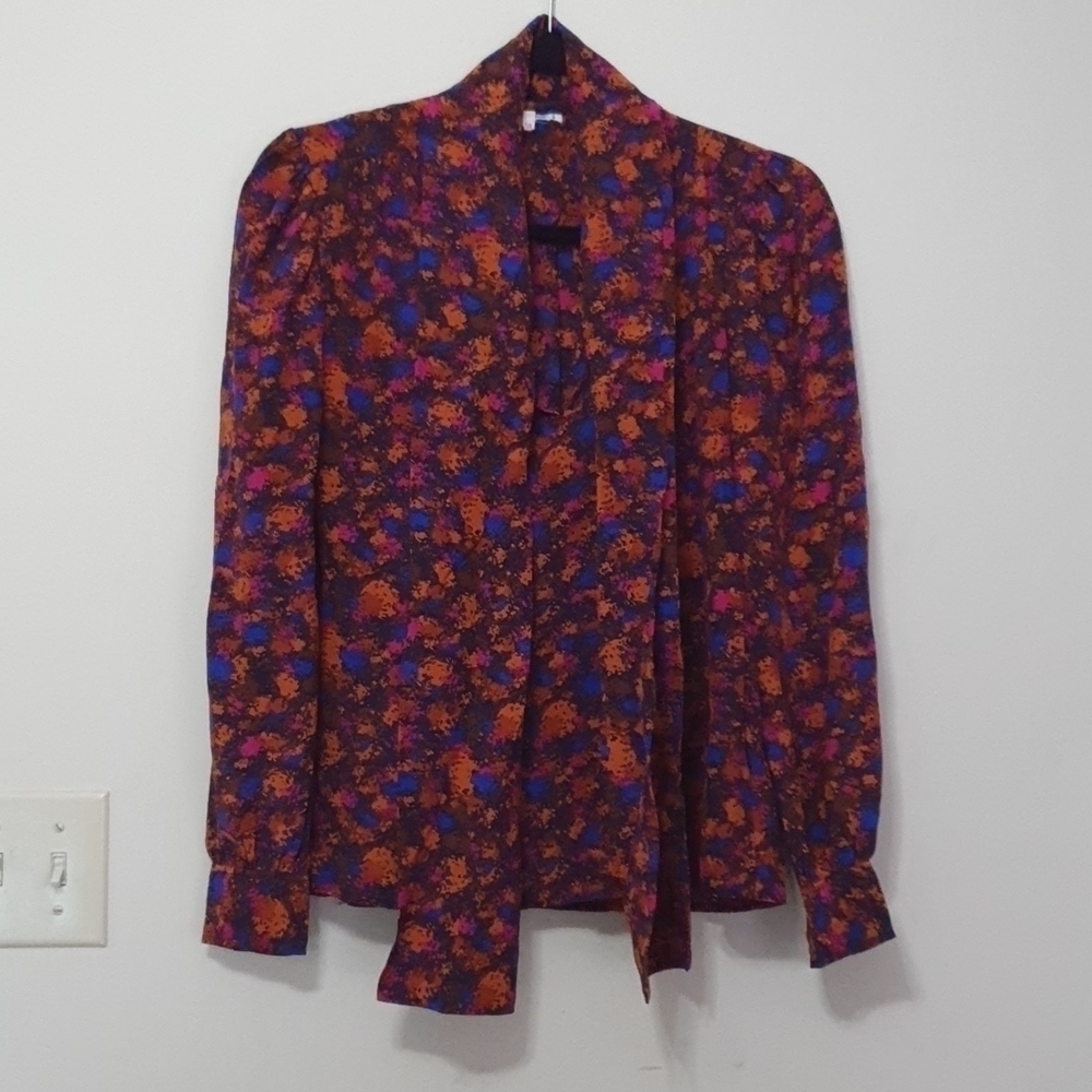 Vintage Yves Saint Laurent 100% Silk 1970 Rive Gauche Button Down Shirt